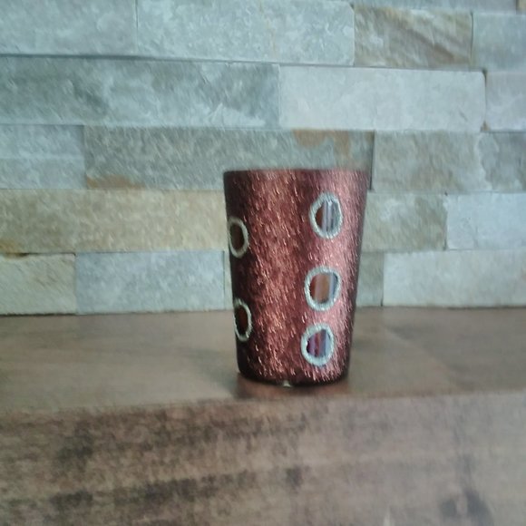 Bronze glitter votive candle holder - Picture 5 of 5